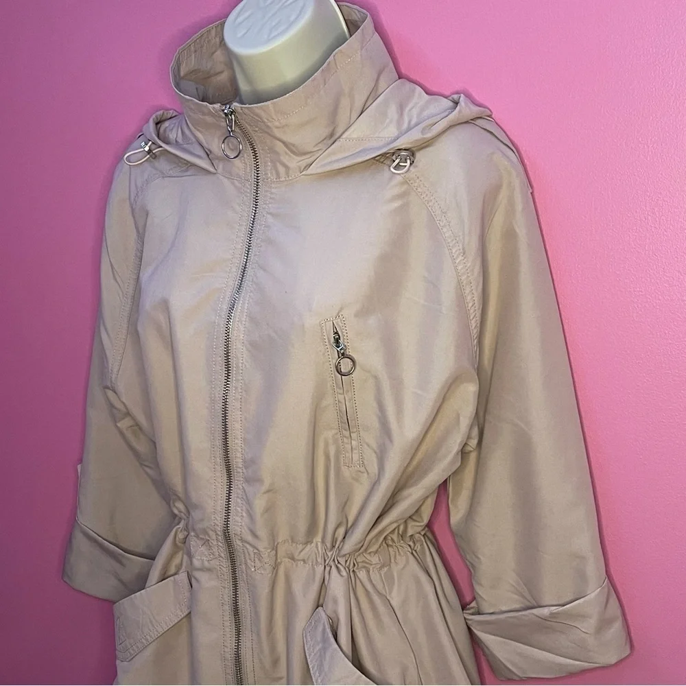 Lightweight Hooded Zip-Up Jacket - Mauve - Size Large - Picture 5 of 12
